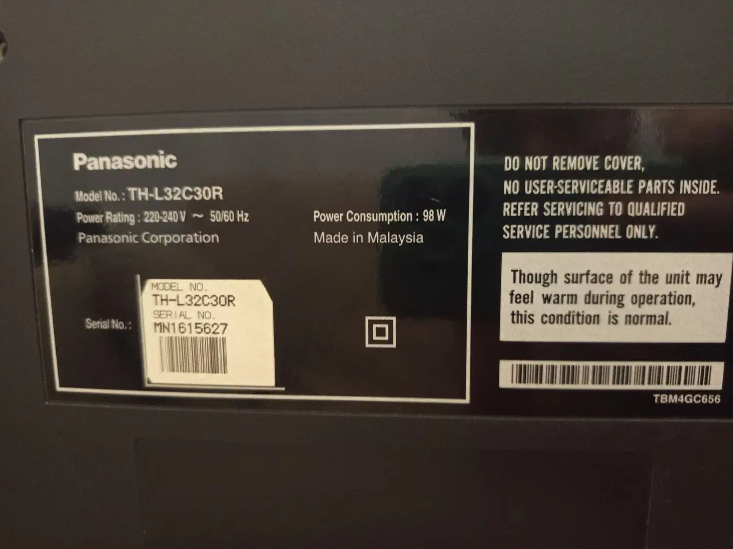 تلوزیون پاناسونیک ۳۲ اینچ|تلویزیون و پروژکتور|تبریز, |دیوار