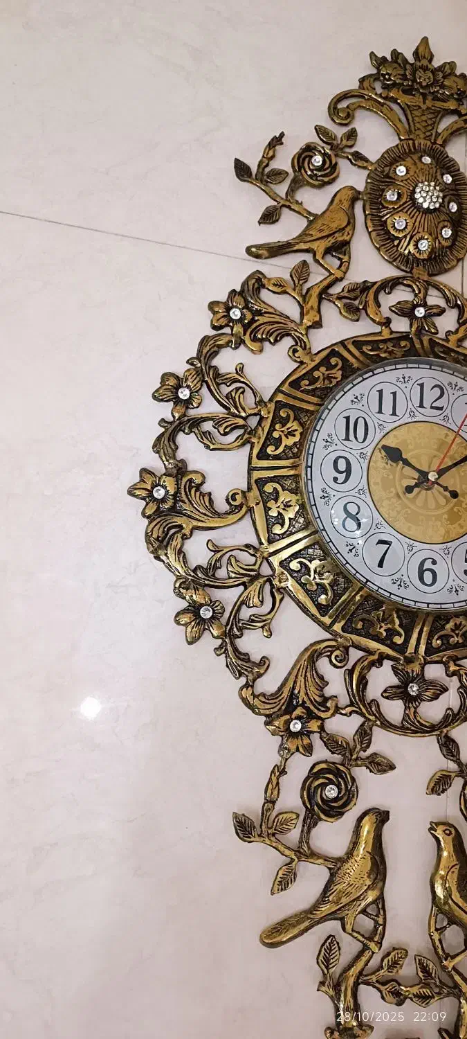 ساعت دیواری برنجی|ساعت دیواری و تزئینی|تهران, خاک سفید|دیوار