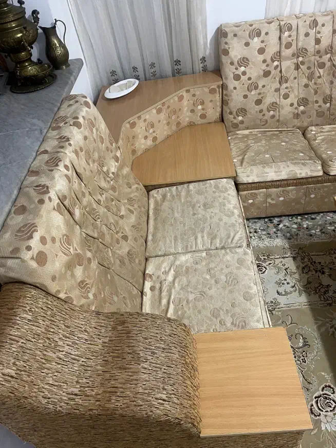 مبل ۷نفره کرمی|مبلمان خانگی و میز عسلی|رضوانشهر, |دیوار