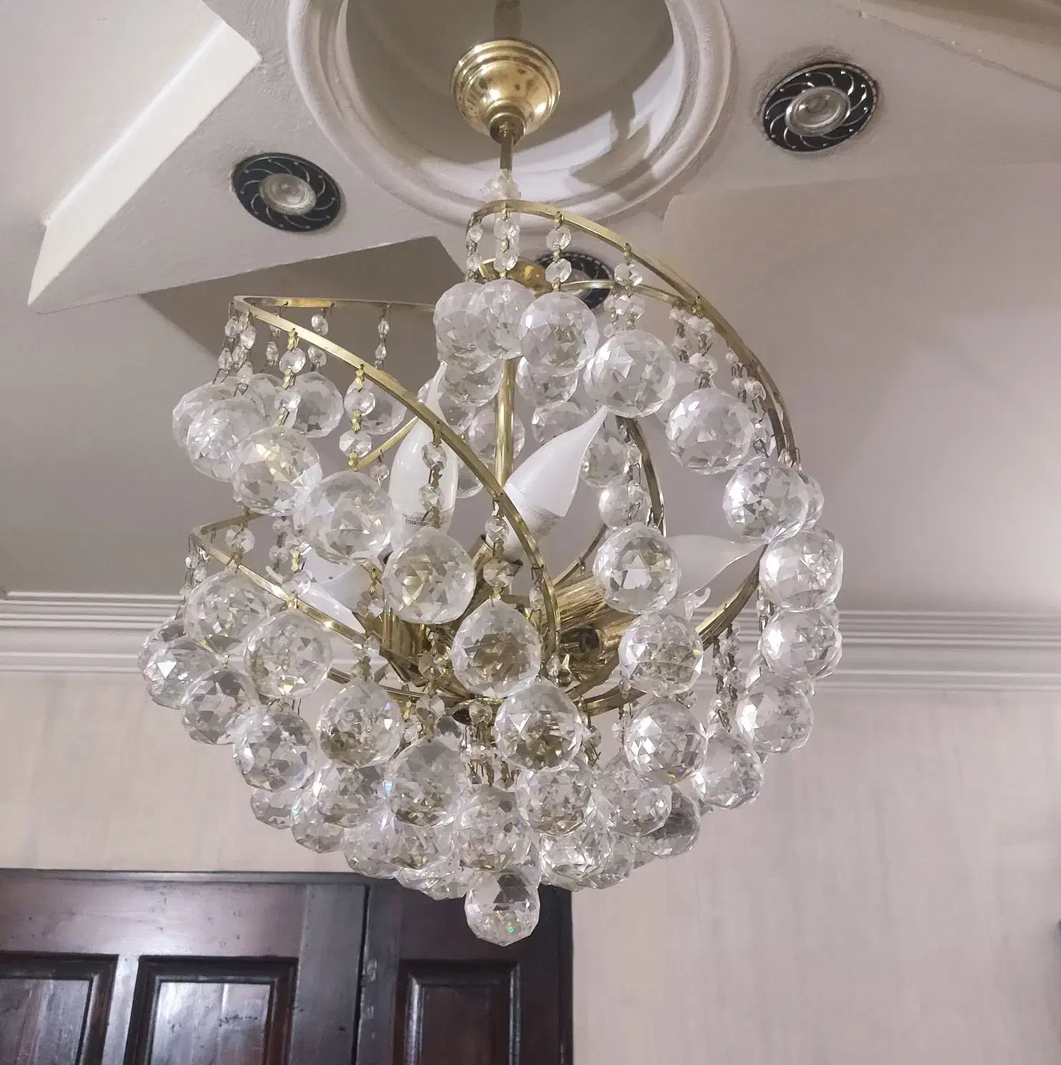 لوستر برنج و دیوار کوب|لوستر و چراغ آویز|ری, اقدسیه|دیوار