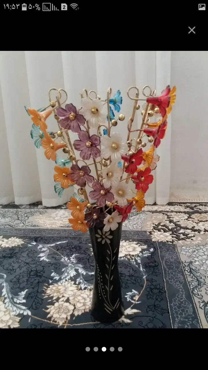 دوتا گلدان زیبا|گل مصنوعی|خرمآباد, |دیوار