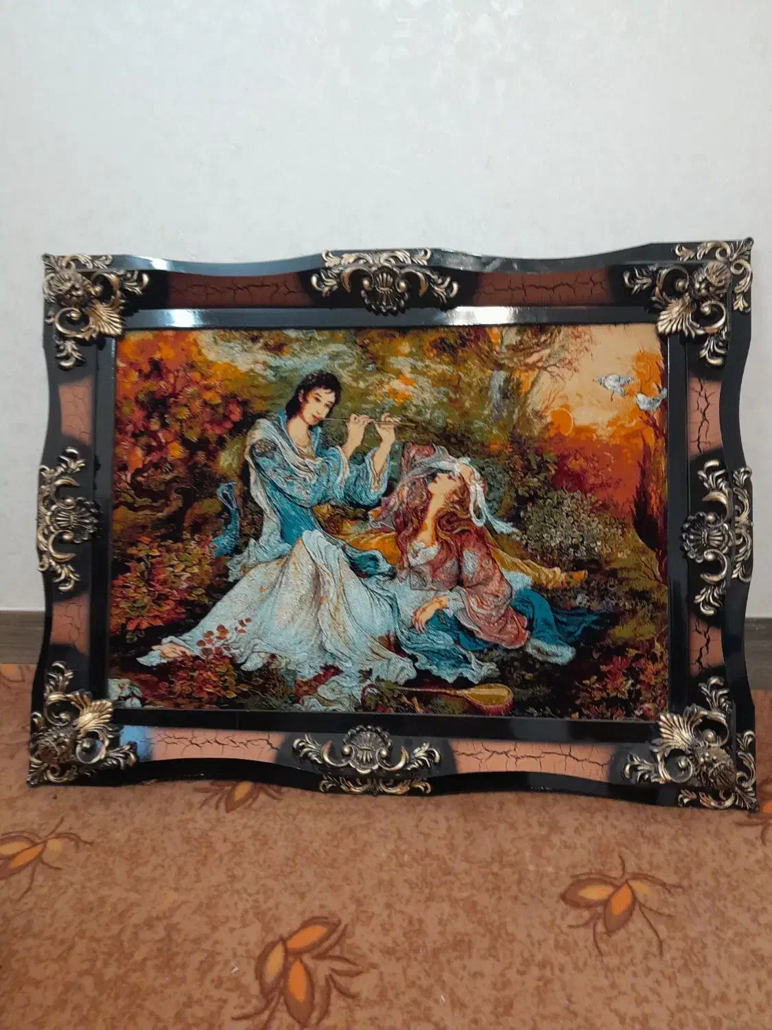 تابلو فرش ماشینی مینیاتوری طرح فرشچیان|تابلو فرش|خمینی‌شهر, |دیوار