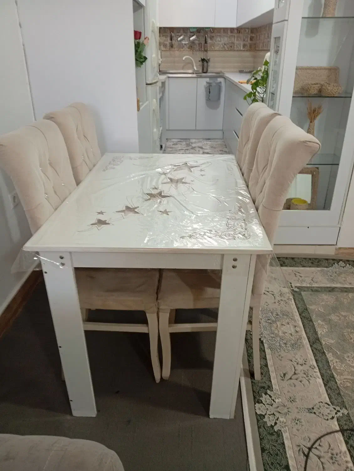 میز ناهار خوری چهارنفره|میز و صندلی غذاخوری|الوند, |دیوار