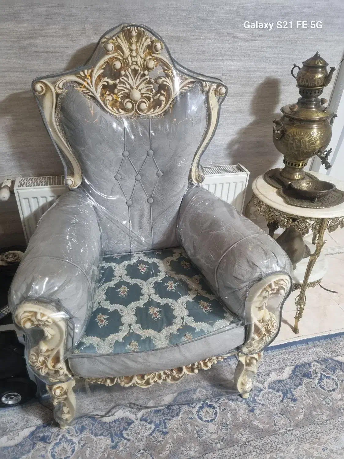 مبلمان سلطنتی 9 نفره|مبلمان خانگی و میز عسلی|تهران, خاک سفید|دیوار