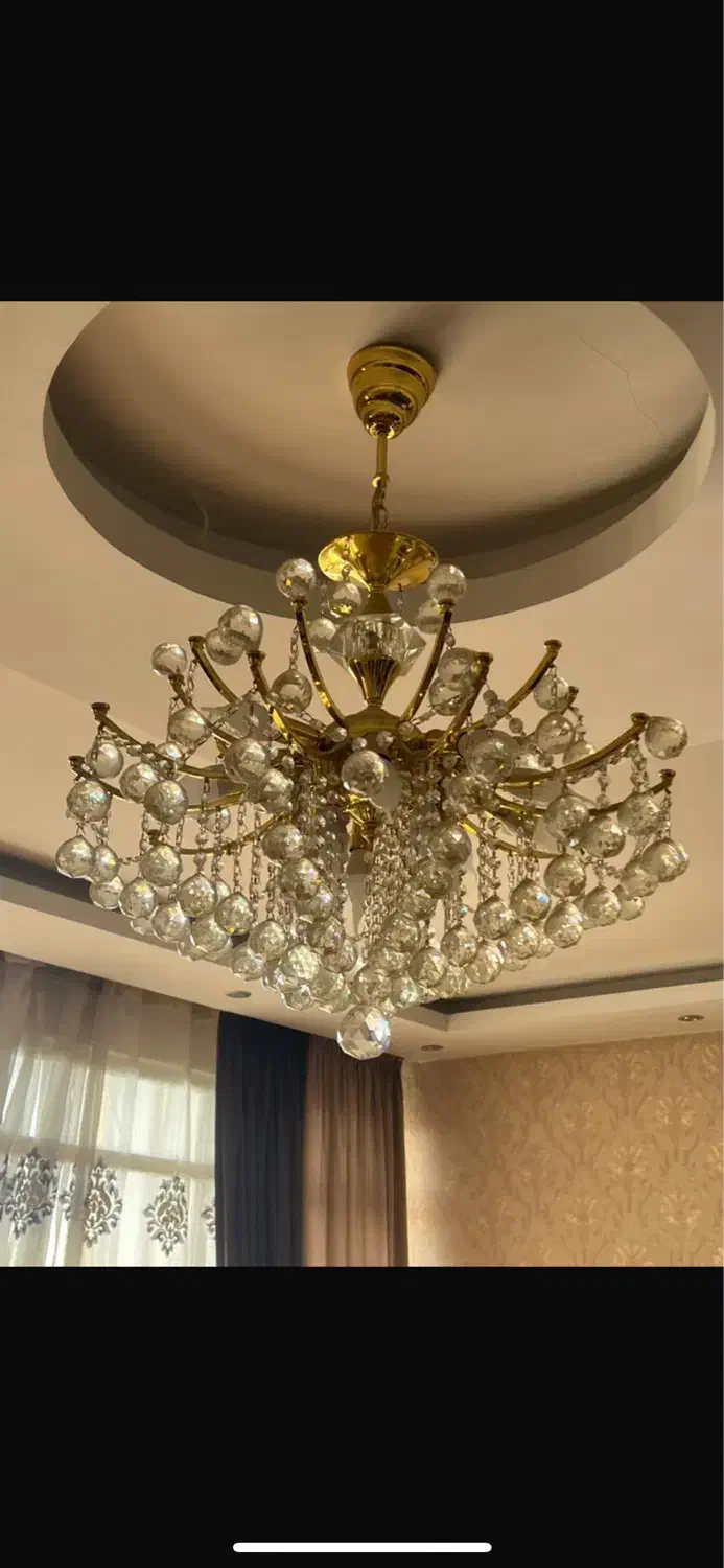 لوستر عالی جناب آب طلا|لوستر و چراغ آویز|پردیس, فاز ۱|دیوار