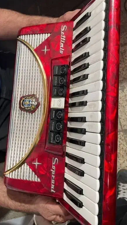 آکاردئون ایتالیایی بسیار تمیز کلکسیونی|پیانو، کیبورد، آکاردئون|اردبیل, |دیوار