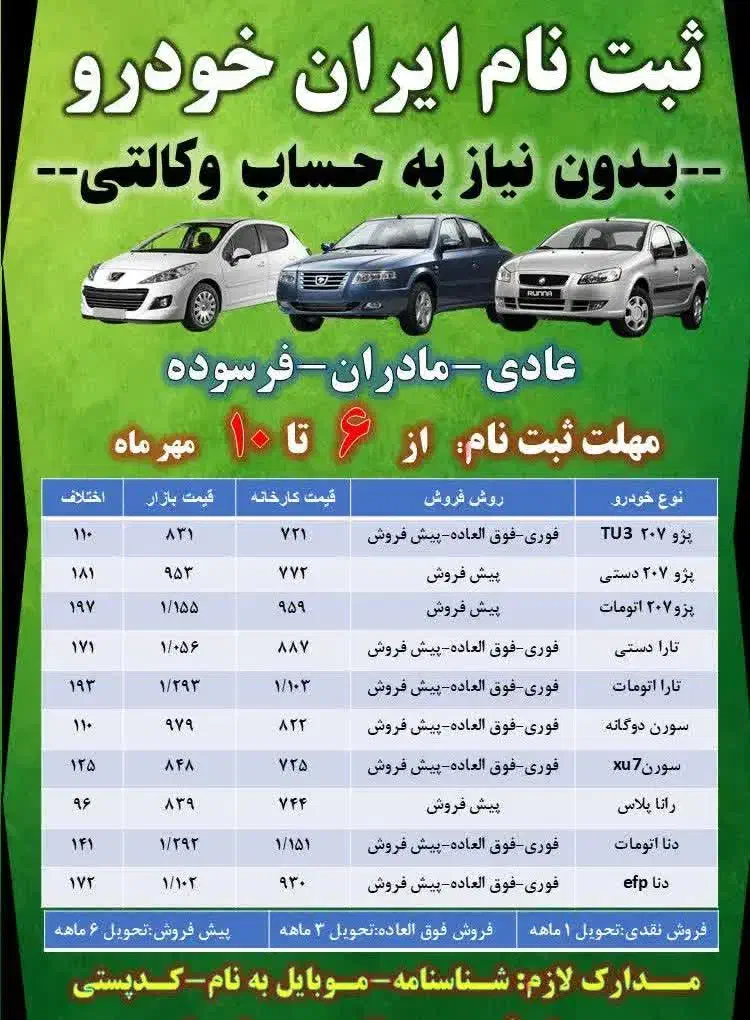 ثبت نام قرعه کشی ایران خودرو|خدمات رایانه‌ای و موبایل|کاشان, فاز ۱ ناجی آباد|دیوار