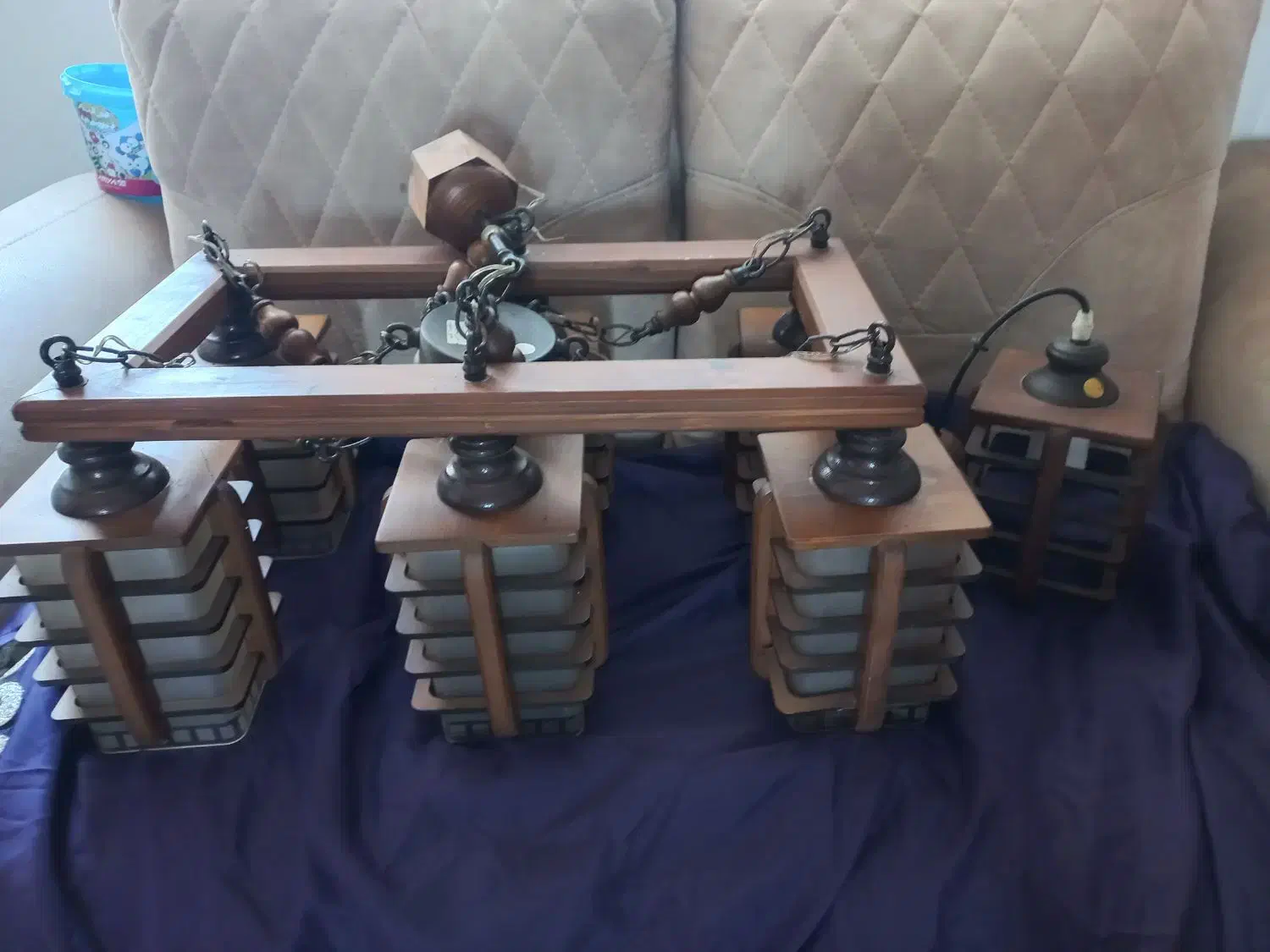 لوستر ۶شعله|لوستر و چراغ آویز|ساری, |دیوار