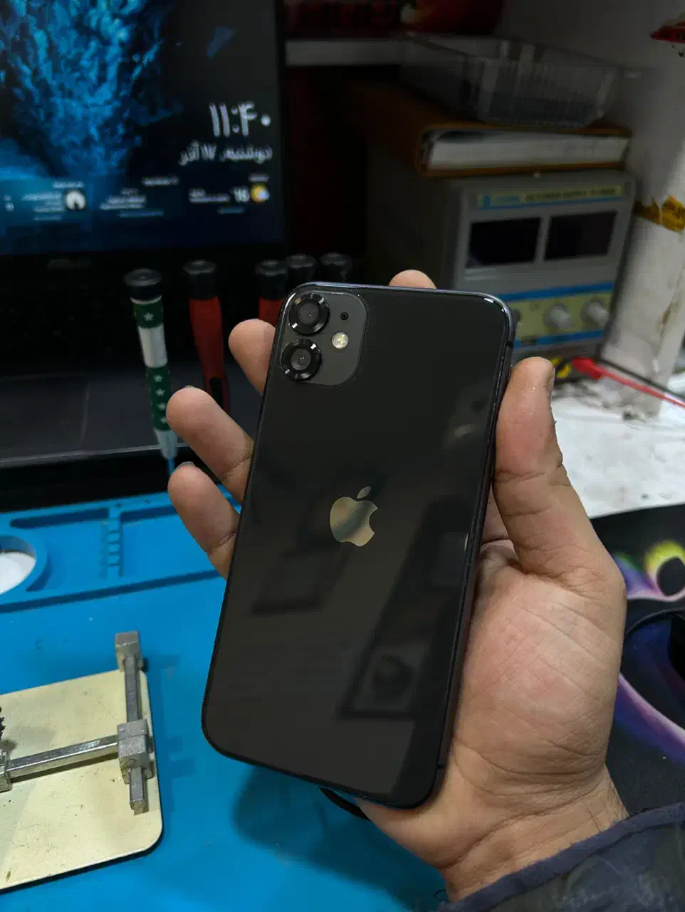 ایفون ۱۱ نرمال مشکی 128 lla|موبایل|بجنورد, |دیوار