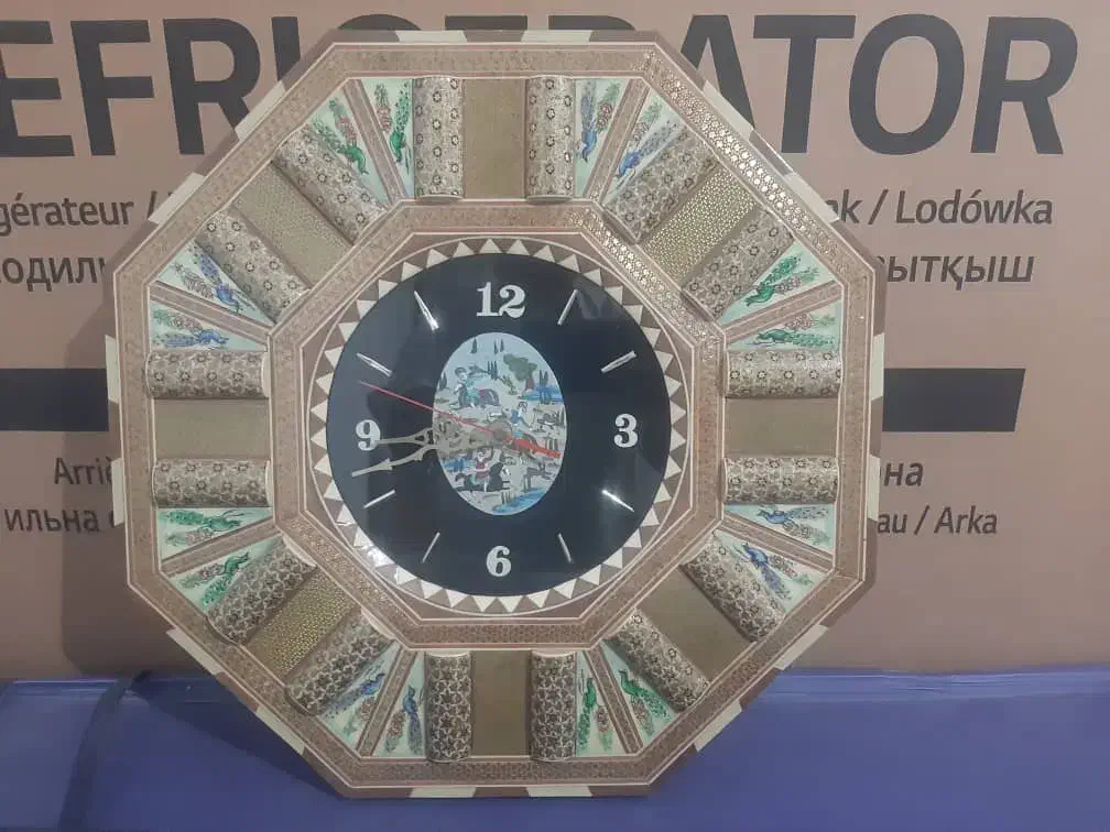 ساعت دیواری خاتم و مینا|ساعت دیواری و تزئینی|اصفهان, بهارستان|دیوار