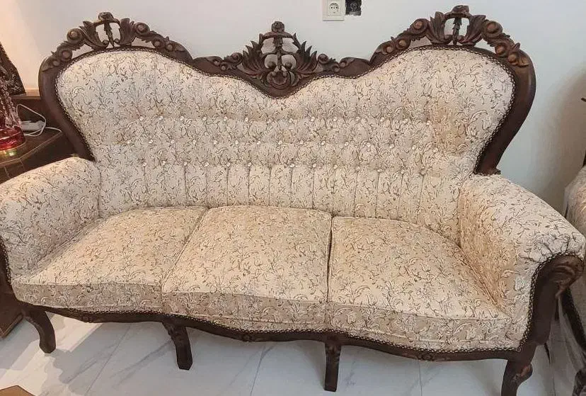 مبلمان ۹ نفره استیل بسیار تمیز|مبلمان خانگی و میز عسلی|اصفهان, جاوان|دیوار