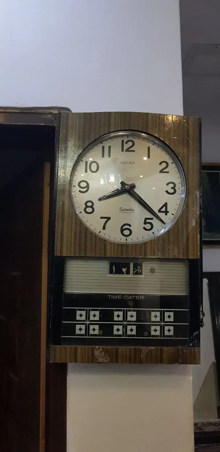ساعت دیواری سکو ژاپنی قدیمی عتیقه|کلکسیون اشیاء عتیقه|اراک, |دیوار