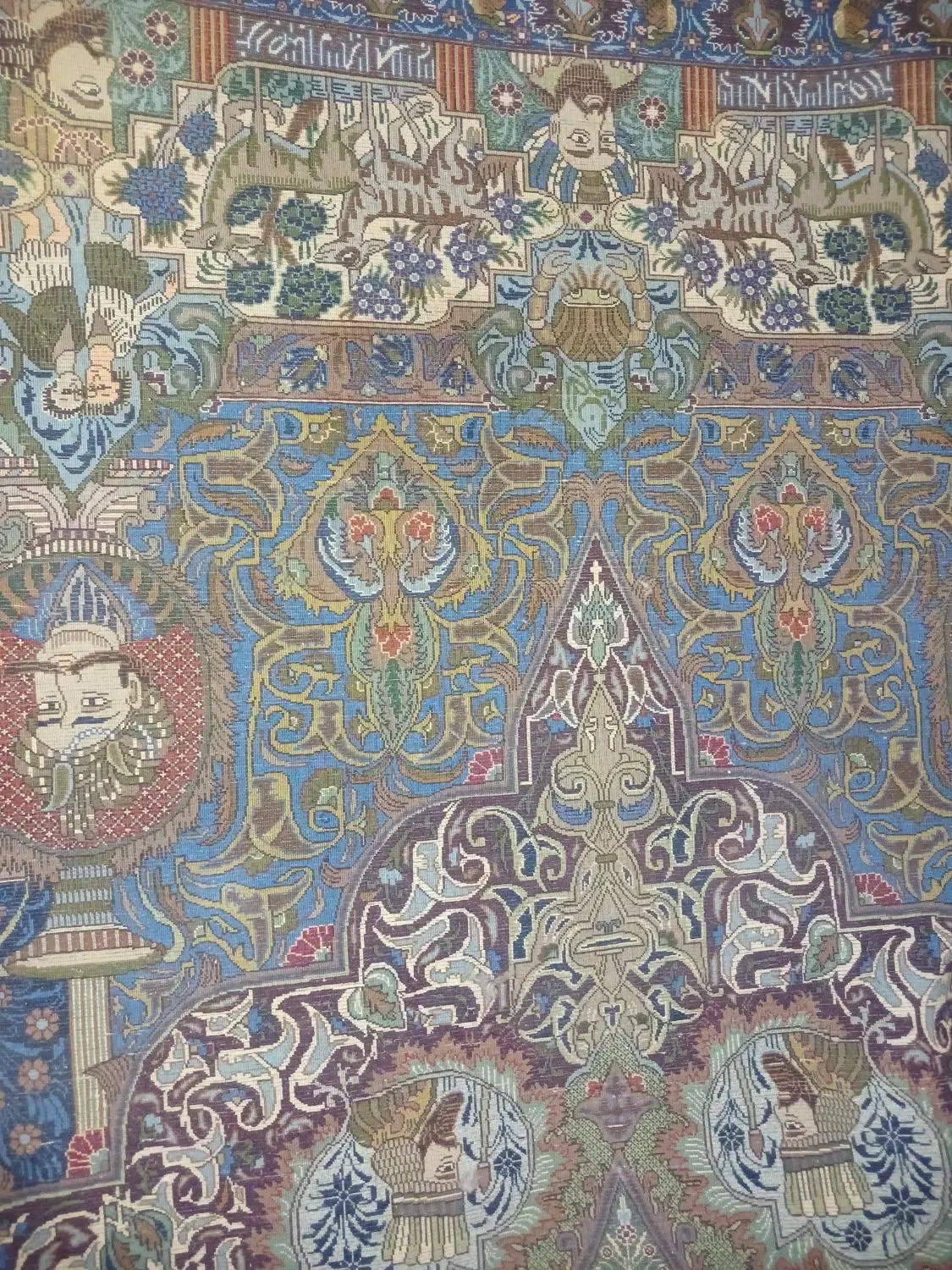 فرش دستباف انتیک نقش مشاهیر|فرش|یزد, |دیوار