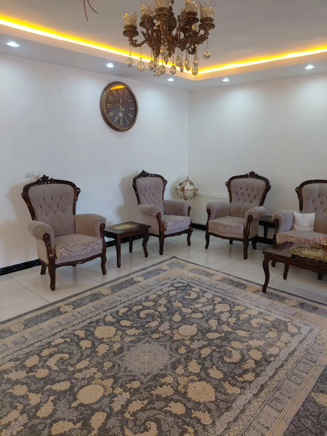مبل استیل ۹ نفره چوب گردو، نهارخوری ۴ نفره|مبلمان خانگی و میز عسلی|تهران, وصفنارد|دیوار