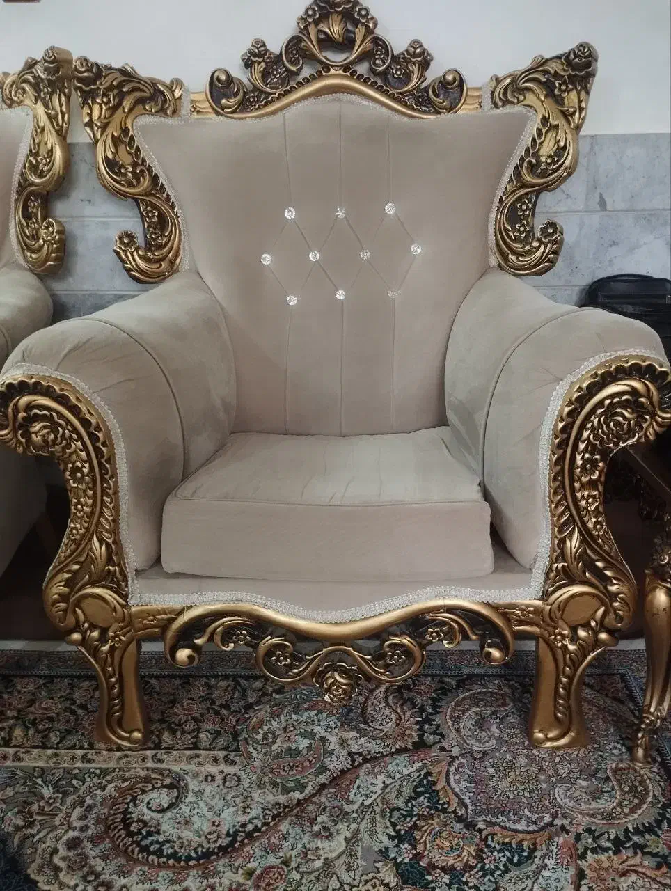مبل سلطنتی ۹ نفره|مبلمان خانگی و میز عسلی|بیرجند, |دیوار