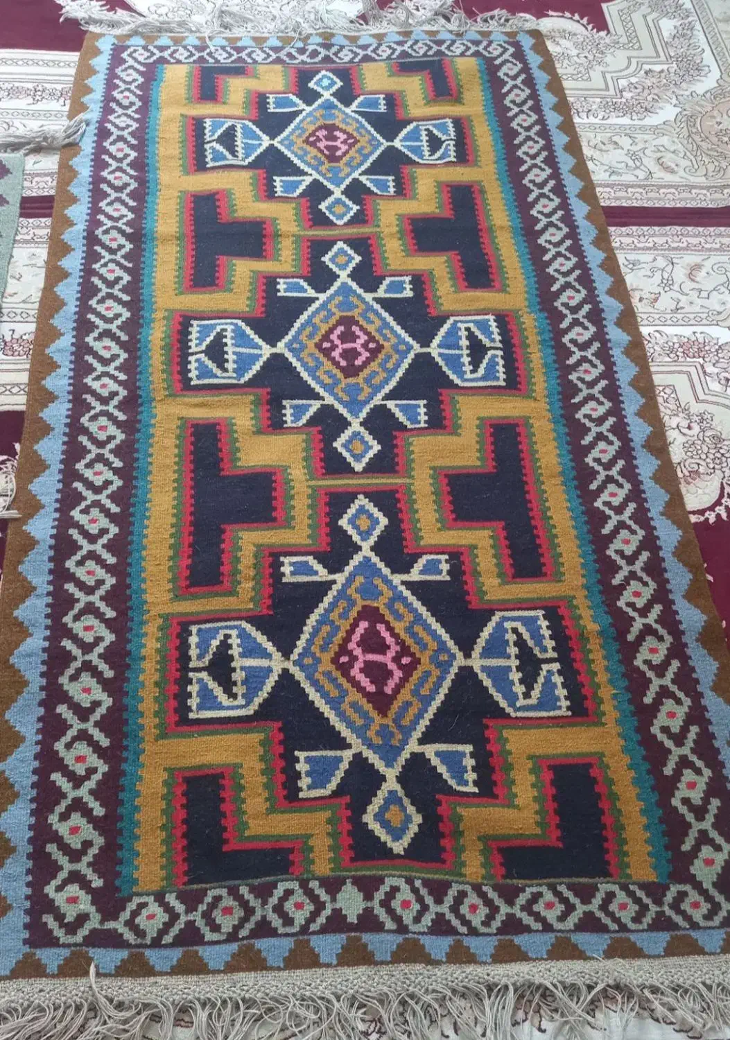 گلیم دستباف|گلیم، جاجیم، گبه|خرمدره, |دیوار