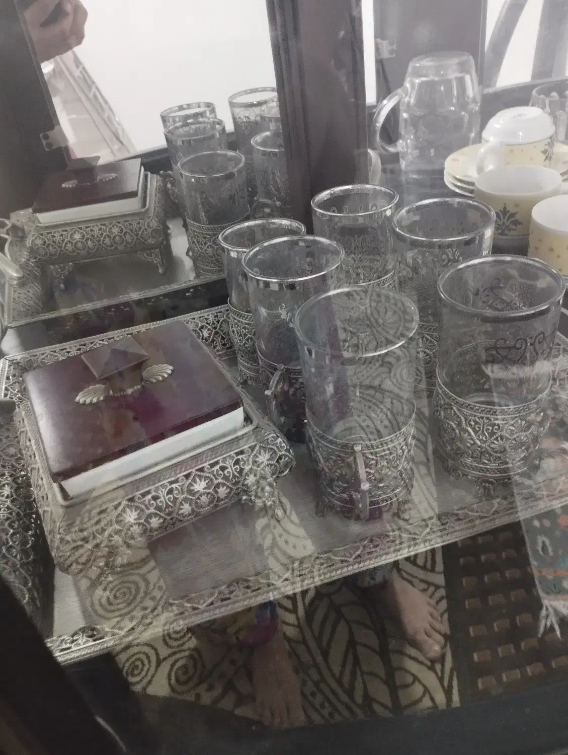 چایی. خوری. سیلور. ترک|ظروف سرو و پذیرایی|کرج, حسن آباد|دیوار