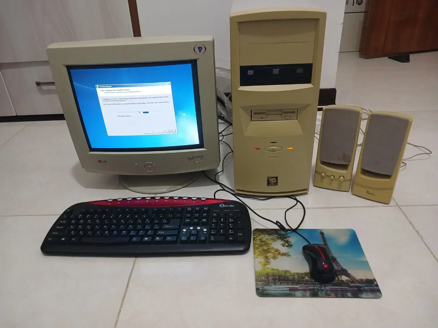 کیس و مانیتور LG|رایانه رومیزی|ساری, |دیوار