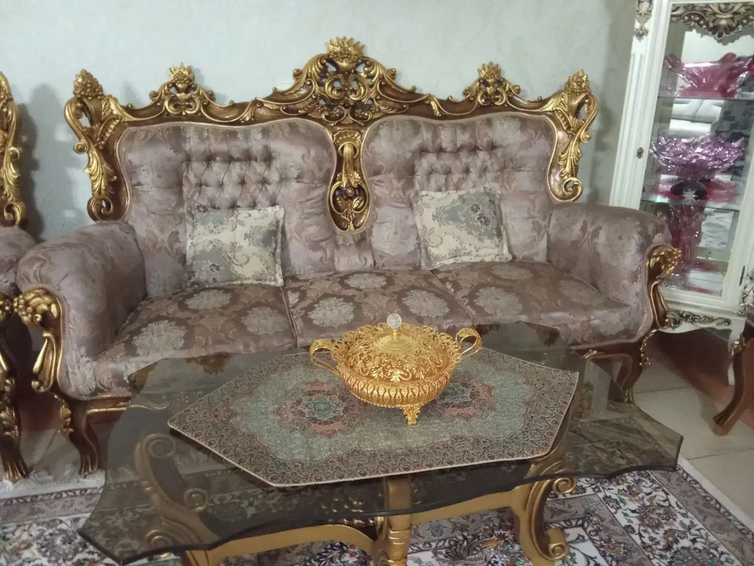 مبلمان استیل سلطنتی ۹نفره|مبلمان خانگی و میز عسلی|بروجرد, |دیوار