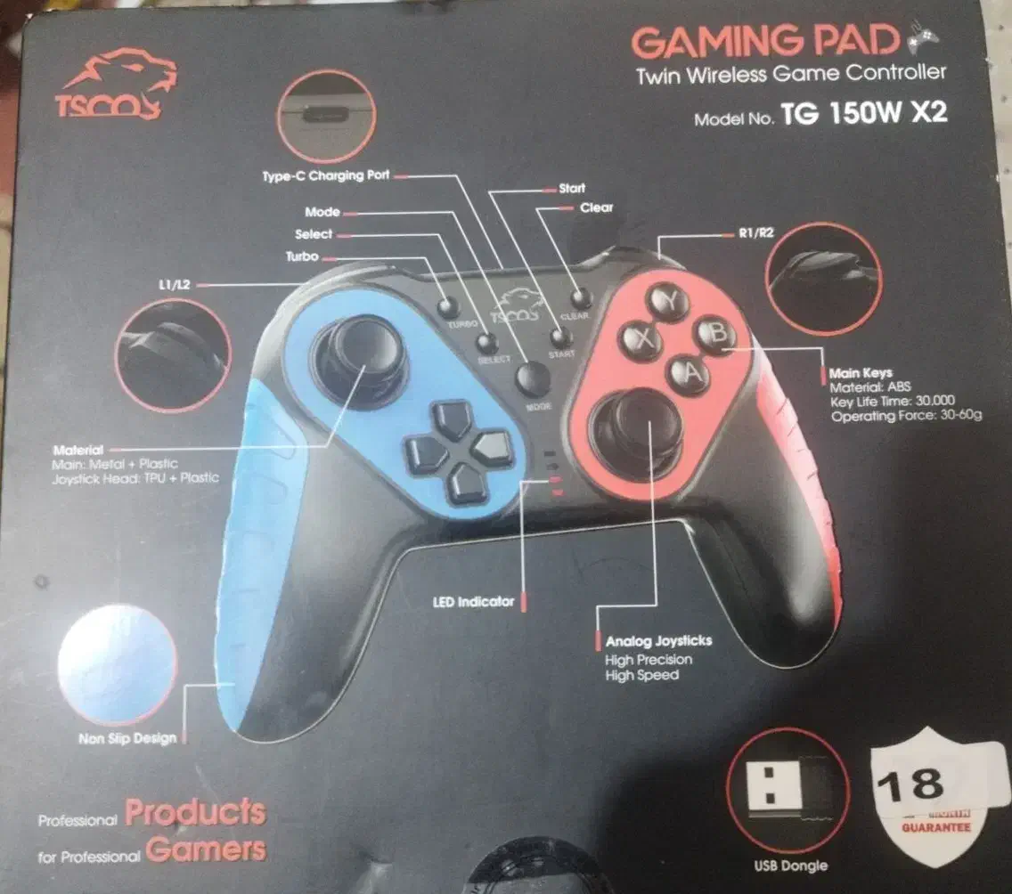 دسته بازی مدل gaming pad TG 150w x2|کنسول، بازی ویدئویی و آنلاین|ارومیه, |دیوار