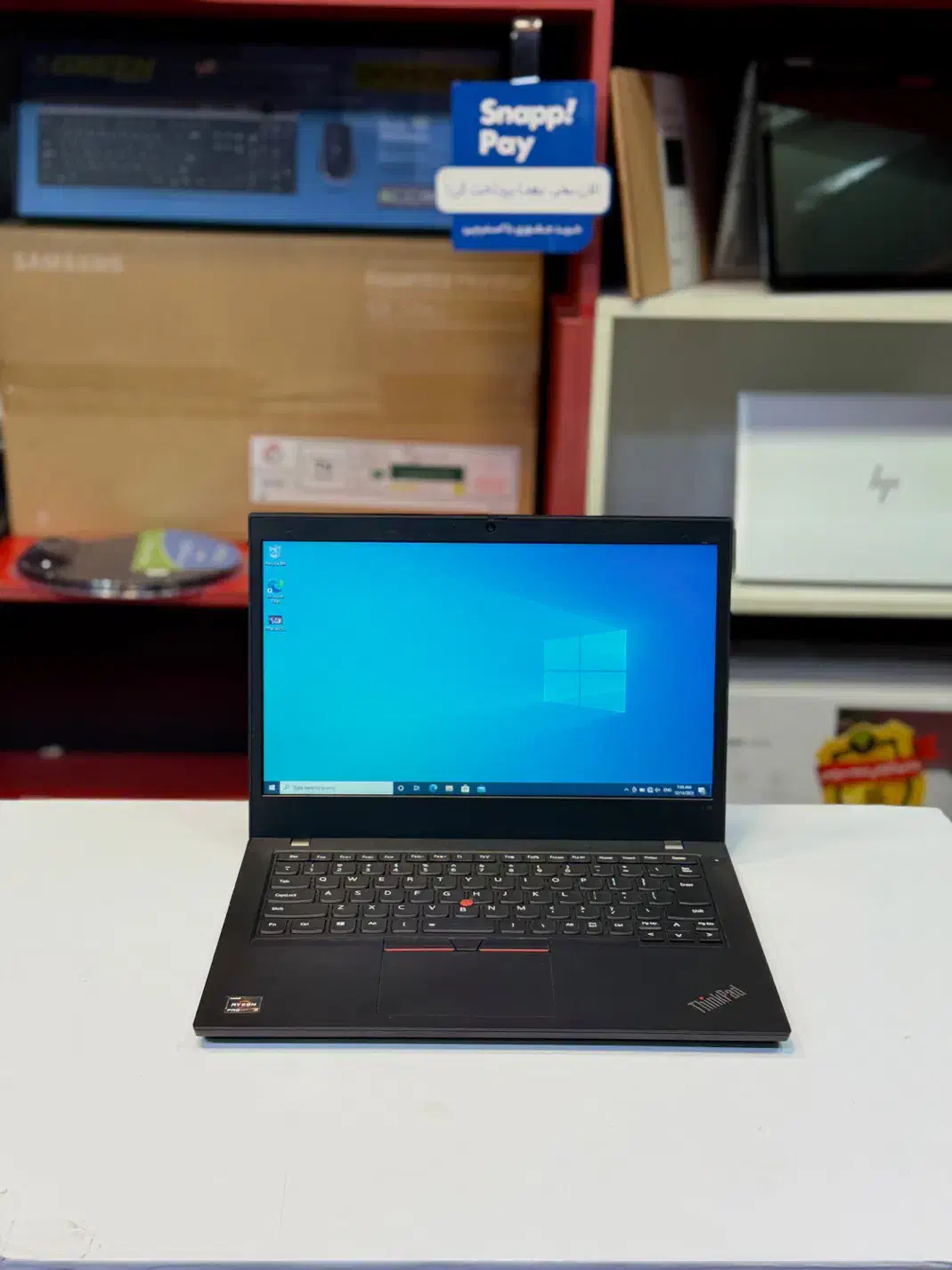 لنوو تینک پد RYZEN3 PRO مشابه صفر بدنه کربن|رایانه همراه|بندر انزلی, سامانسر|دیوار