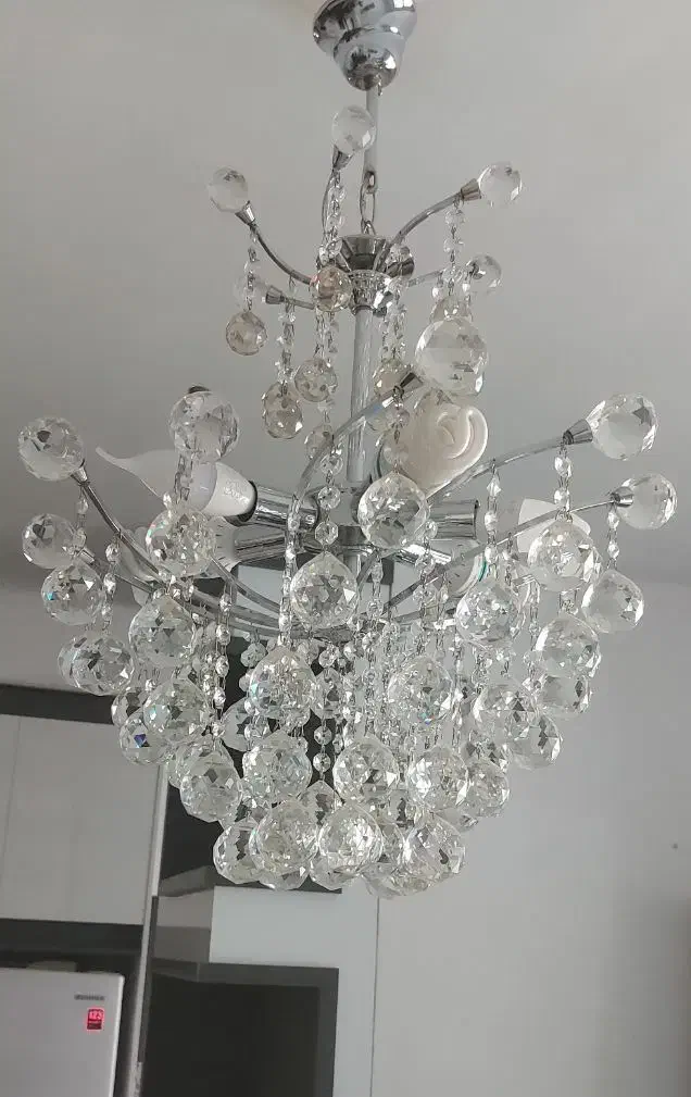 یک جفت لوستر کریستالی|لوستر و چراغ آویز|قزوین, |دیوار