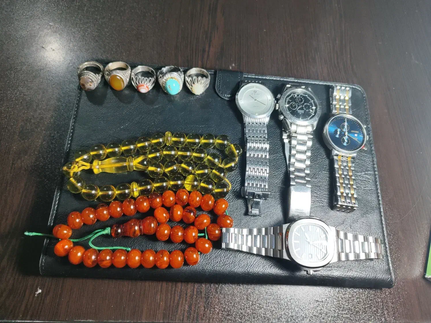 مجموعه از انگشتر و ساعت تسبیح|جواهرات|کرمانشاه, |دیوار