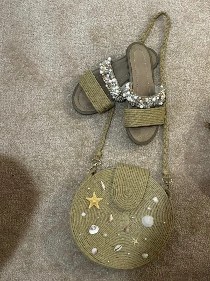 صندل و کیف حصیری|کیف، کفش، کمربند|پرند, فاز ۰|دیوار