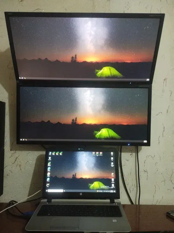 یک عدد لبتاپ و دوعدد مانیتور|رایانه همراه|ارومیه, |دیوار