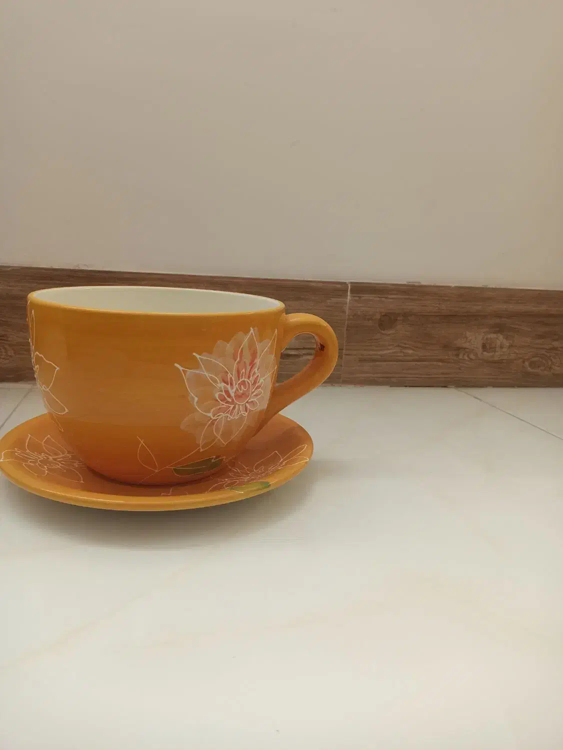 فنجان نلبکی بزرگ طرح دکوری|صنایع دستی و سایر لوازم تزئینی|قم, بنیاد|دیوار