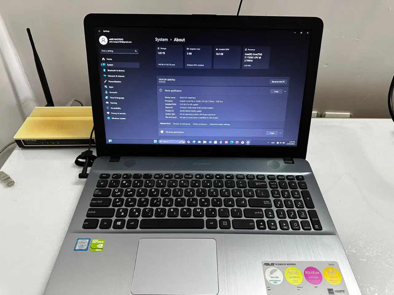 ASUS NVIDIA 6GB Windows 11 Pro|رایانه همراه|تهران, گمرک|دیوار