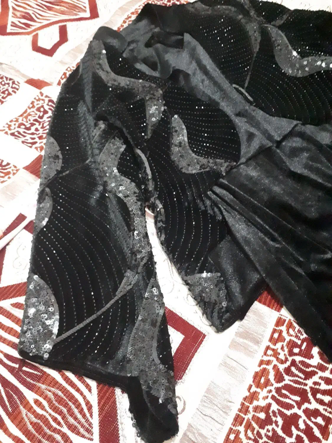 مانتو دوتیکه مخمل بلند سایز ۲|لباس|باسمنج, |دیوار