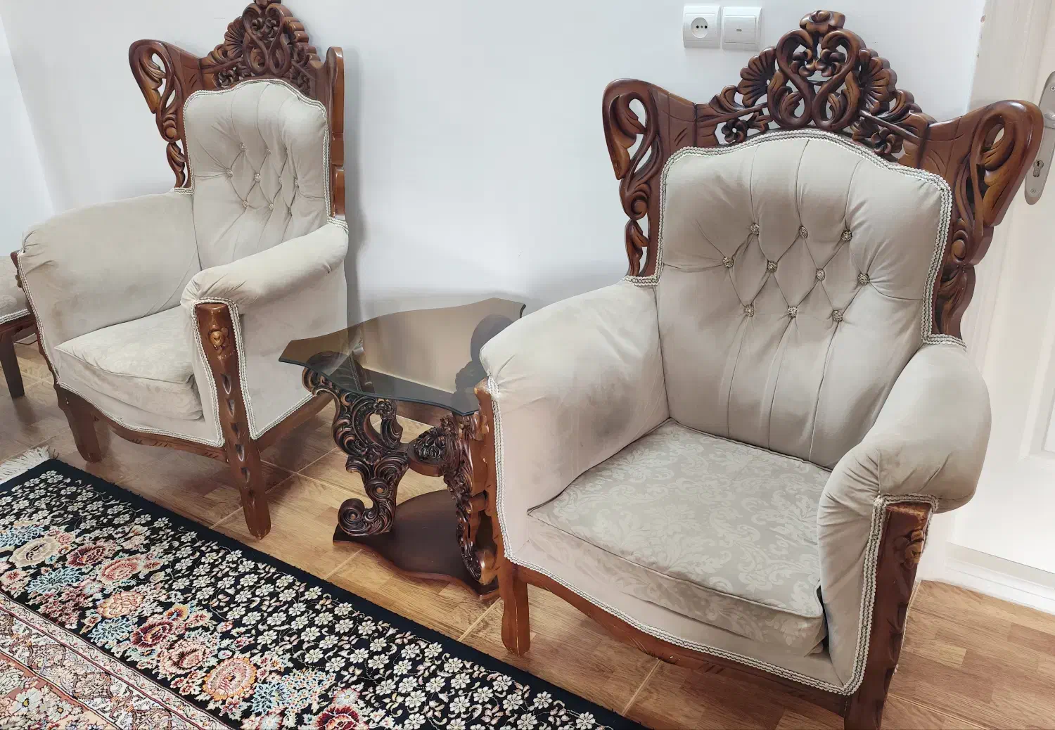 مبل کلاسیک چوبی|مبلمان خانگی و میز عسلی|گنبد کاووس, |دیوار