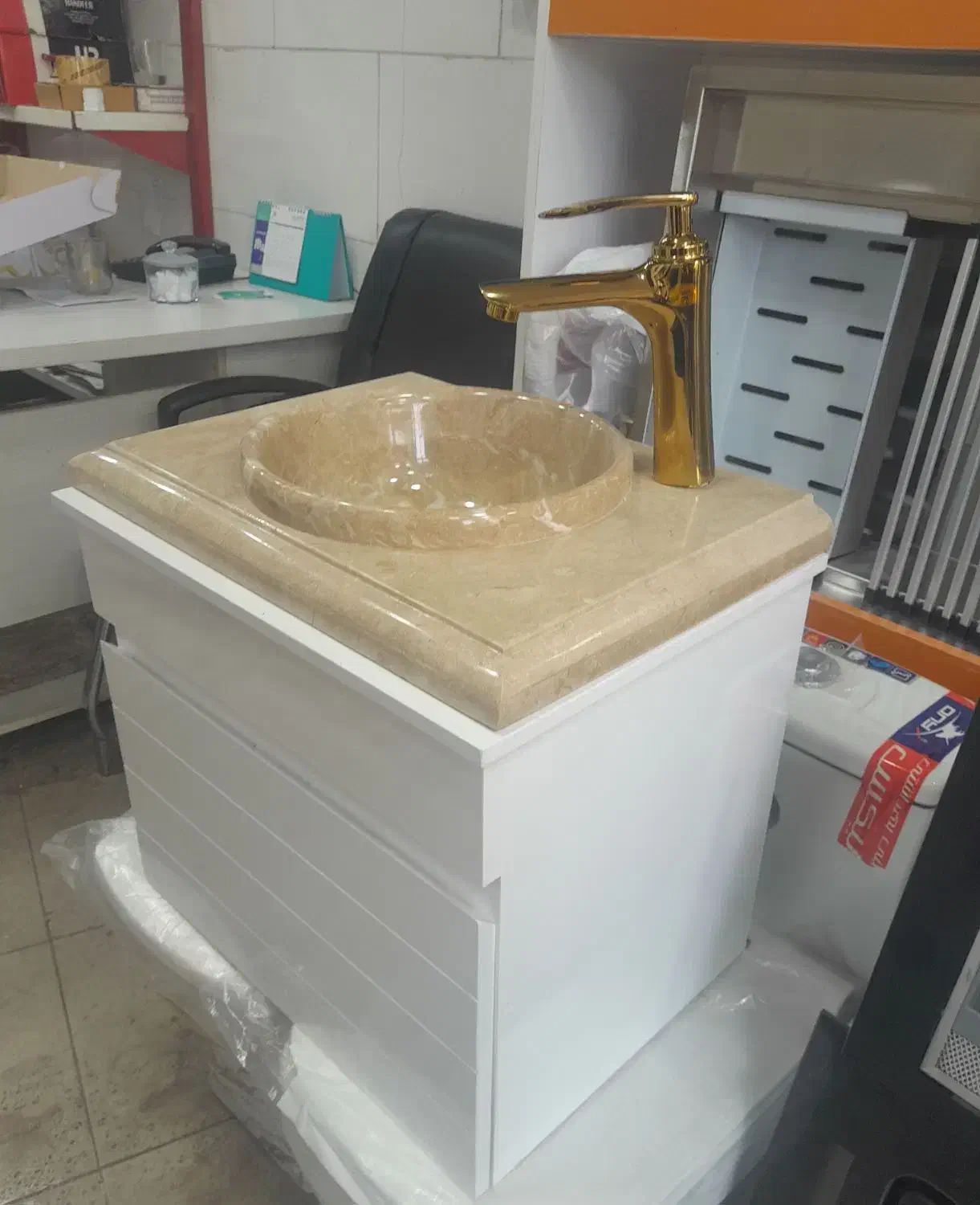 روشویی کابینتی pvc سنگ مرمر|لوازم سرویس بهداشتی|شوشتر, |دیوار