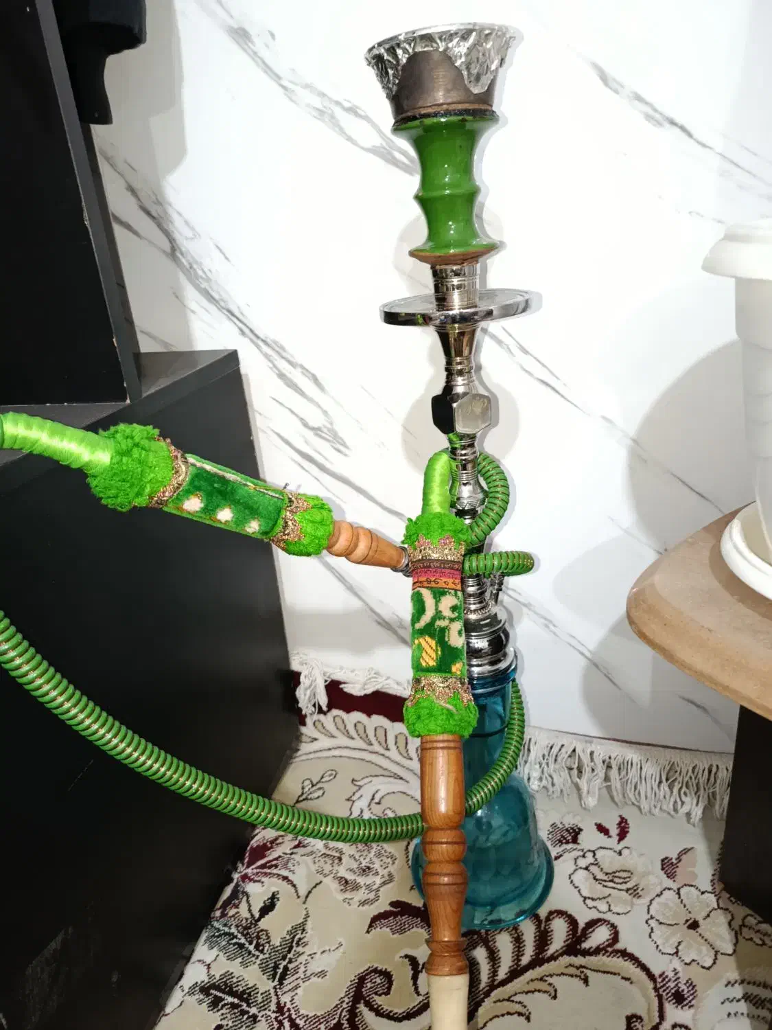 قلیان تنه برنجی حاج اوغلی اصل|صنایع دستی و سایر لوازم تزئینی|چهاردانگه (تهران), |دیوار