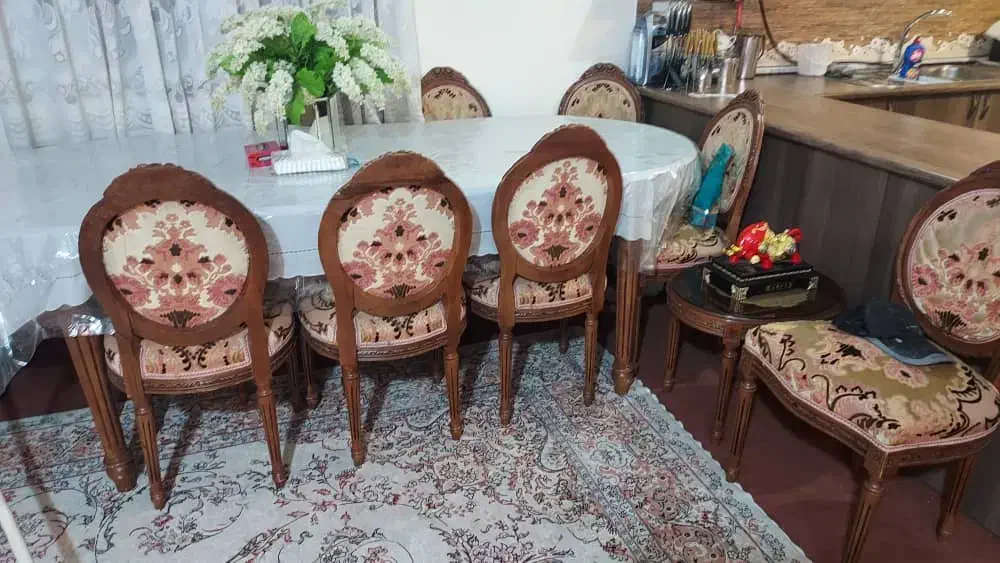 مبلمان استیل نه نفره و میز نهار خوری هشت نفره|مبلمان خانگی و میز عسلی|دماوند, دماوند|دیوار