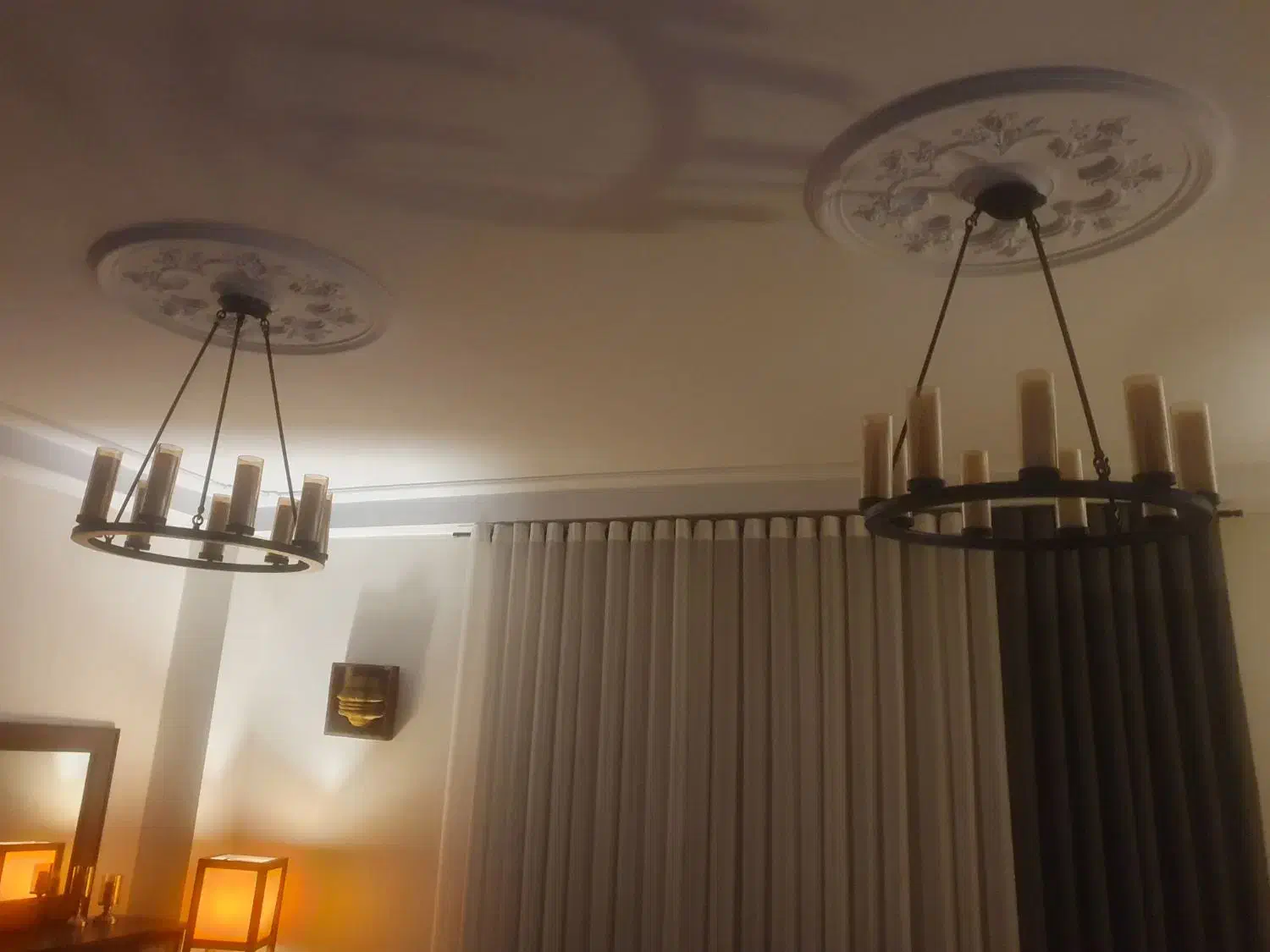 لوستر مدرن ۹ شعله یک جفت|لوستر و چراغ آویز|پردیس, فاز ۸|دیوار