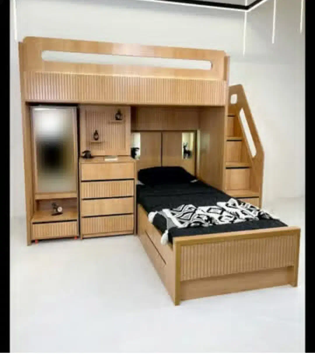 تخت خواب دوطبقه مدل قصر کوچک|تخت و سرویس خواب|تبریز, |دیوار