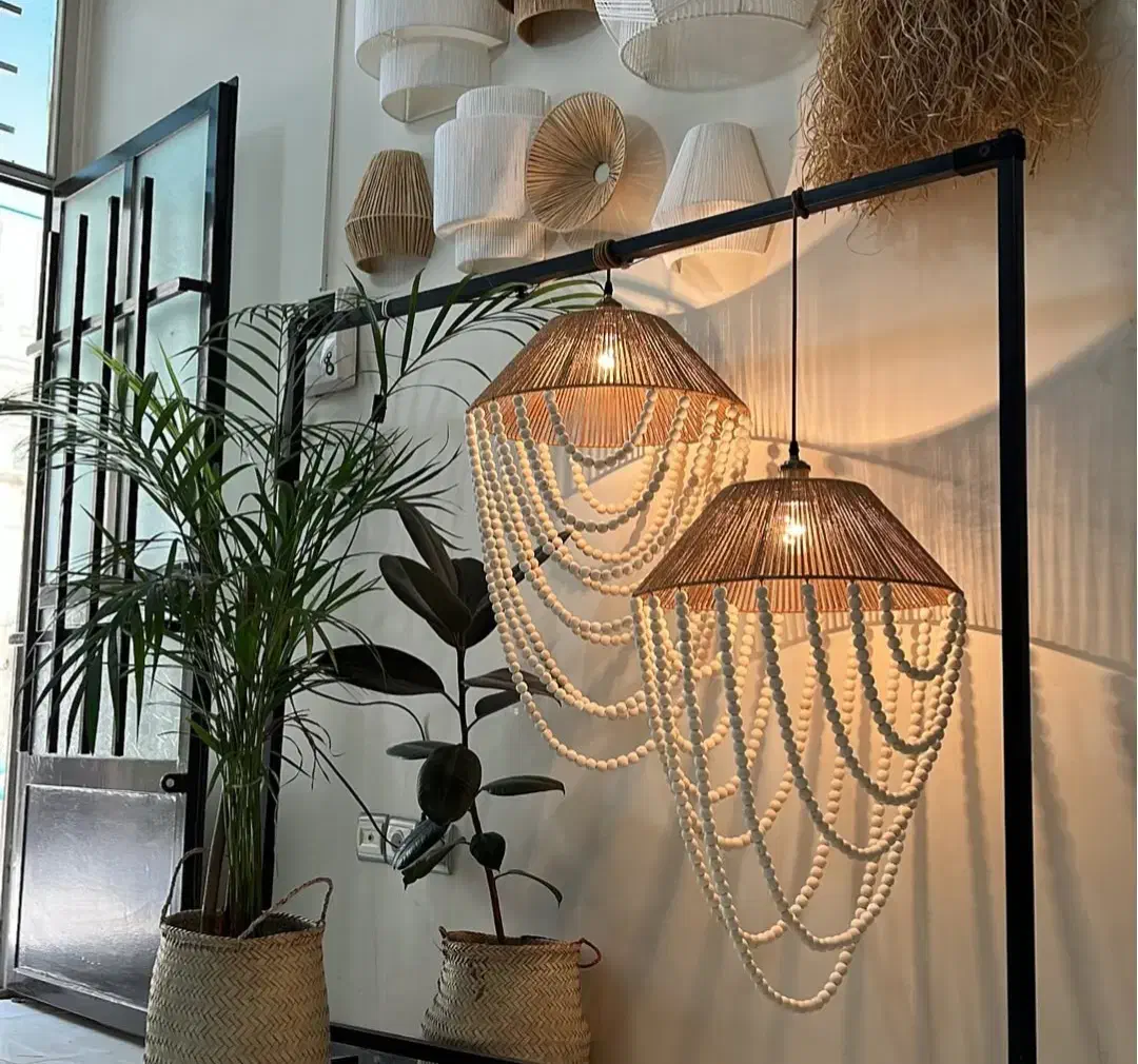 لوستر رافیا و مکرومه|لوستر و چراغ آویز|پرند, فاز ۶|دیوار