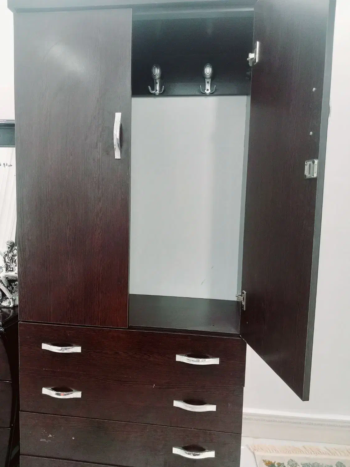 کمد قد آینه دار چهار کشو|جاکفشی، کمد، دراور|کهنوج, |دیوار