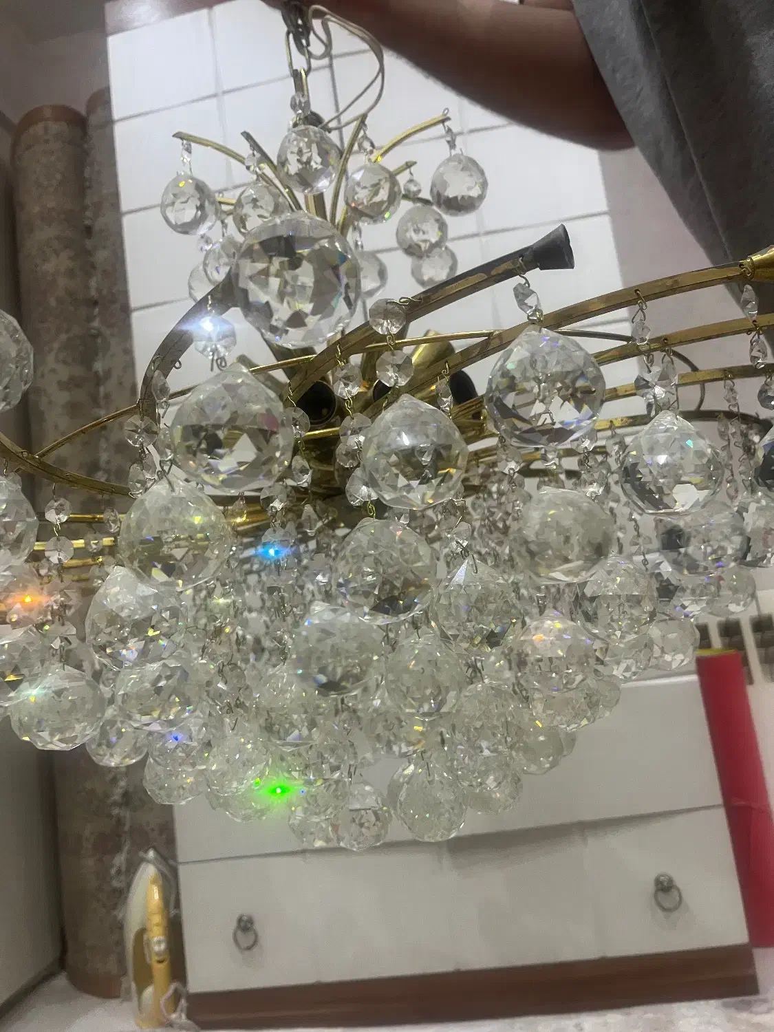 لوستر مدل پیچک در حد نو|لوستر و چراغ آویز|کرج, بنیاد|دیوار