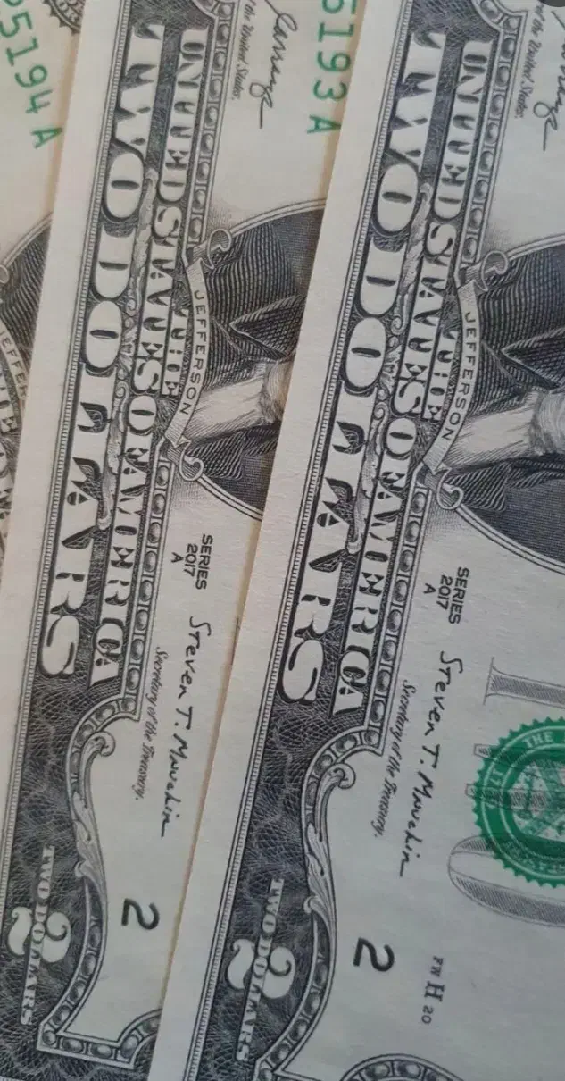 پنج عدد دو دلاری سریال پشت هم کیفیت ۱۰۰درصد|کلکسیون سکه، تمبر، اسکناس|تهران, فلسطین (میدان انقلاب)|دیوار