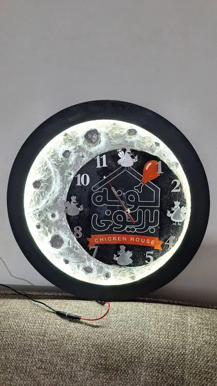 ساعت طرح ماه تبلیغاتی|ساعت دیواری و تزئینی|بابل, |دیوار