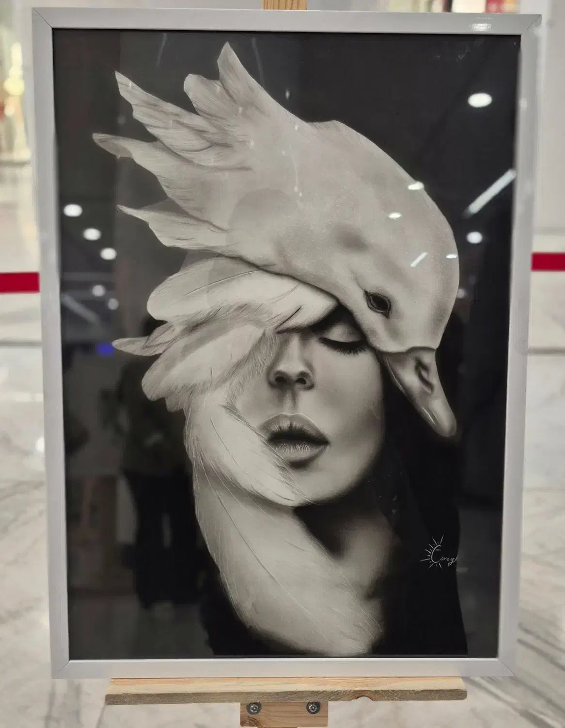 تابلوی نقاشی سیاه قلم|تابلو، نقاشی، عکس|ارومیه, |دیوار