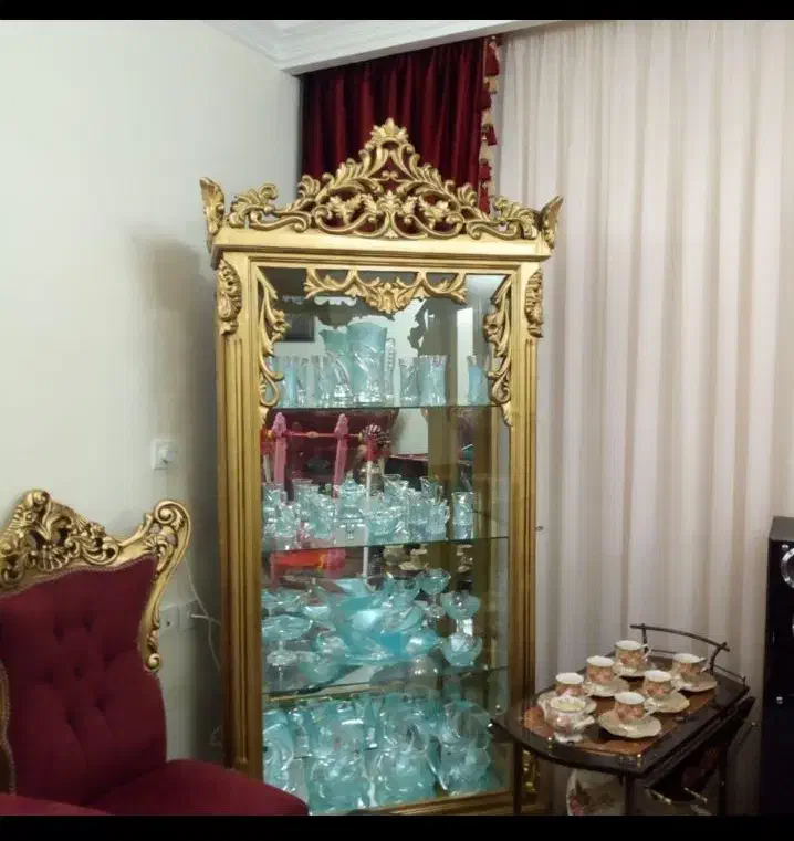 گنجه منبت کاری چوب راش|بوفه، ویترین، کنسول|مشهد, حجت|دیوار