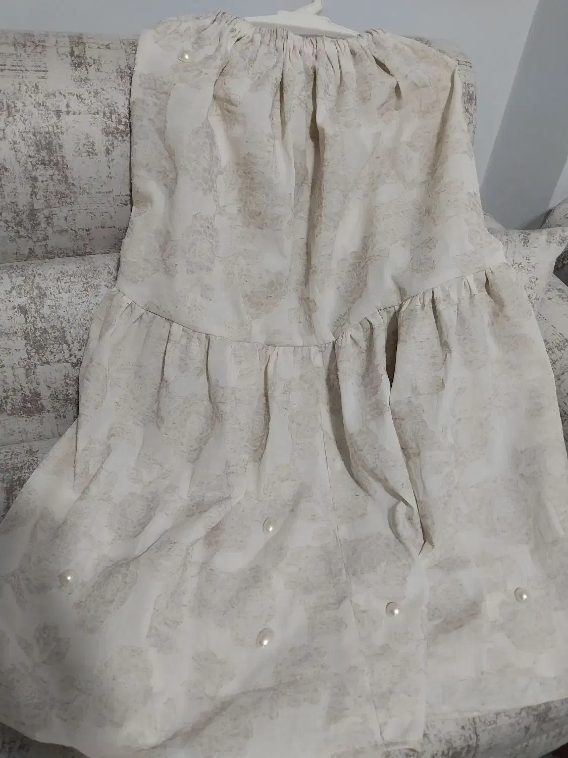 دامن چین سوزنی لینن|لباس|ساری, |دیوار