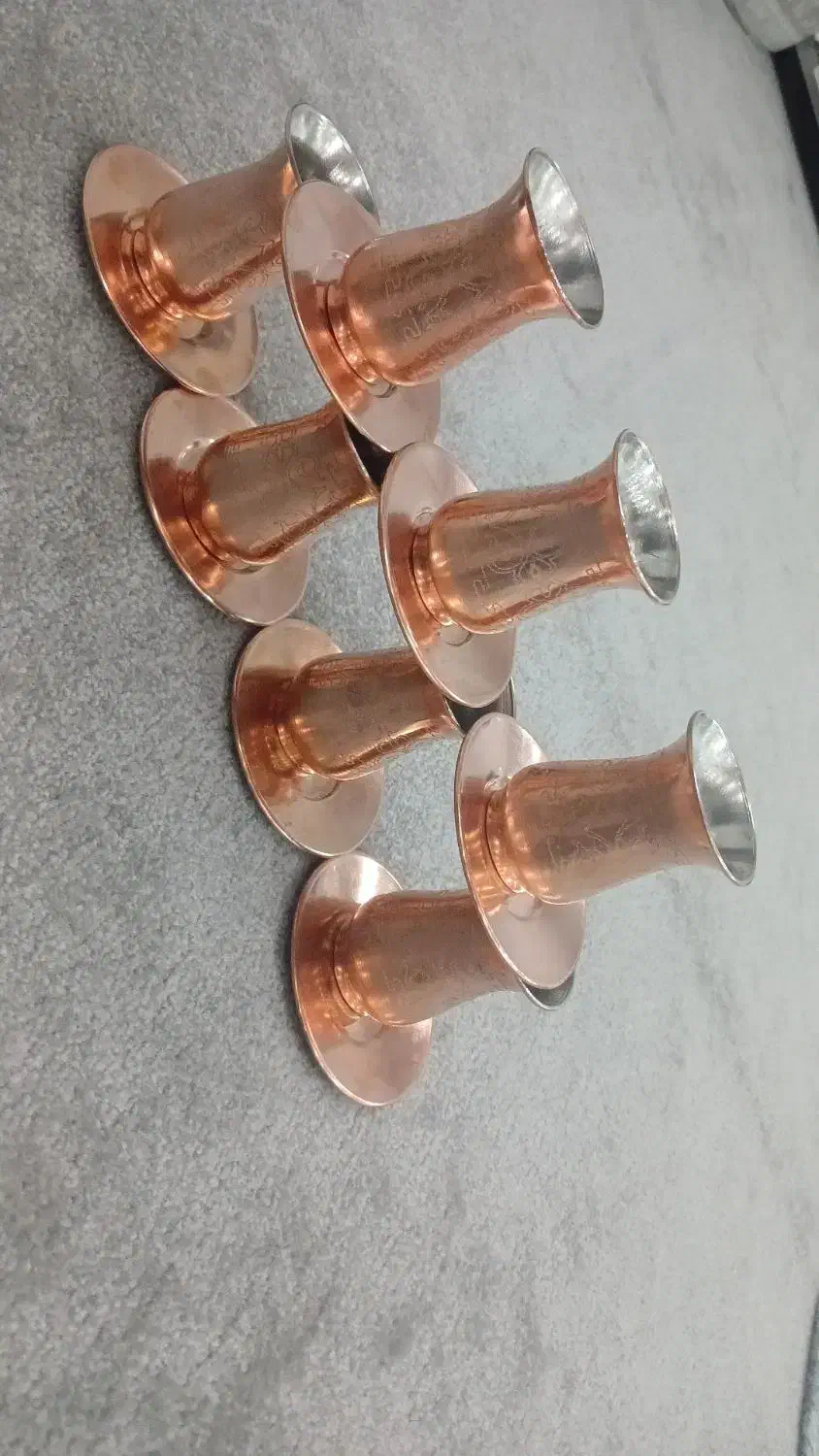 ی دست کامل فنجون نعلبکی تمام مس تمیز و سالم|کلکسیون اشیاء عتیقه|قرچک, میرزائی جنوبی|دیوار