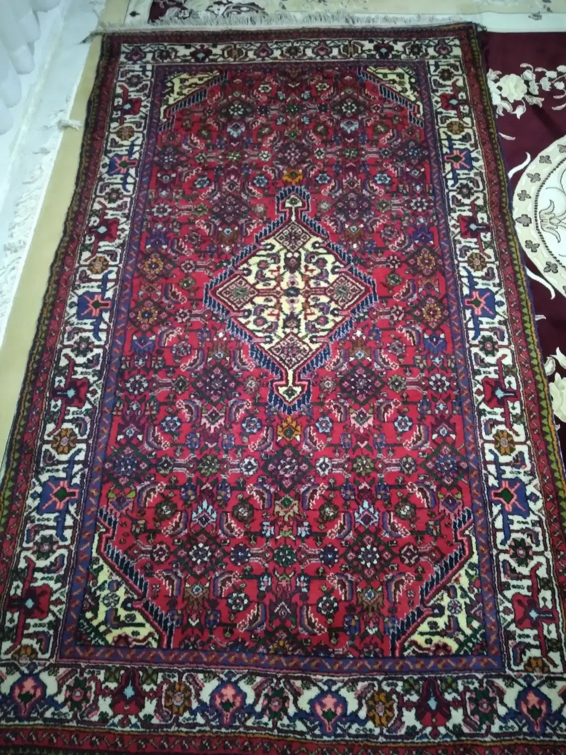 جفت فرش دستبافت نقشه تاجی آباد همذان|فرش|کرمانشاه, |دیوار