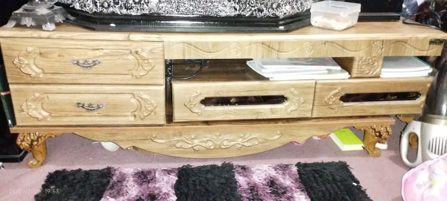 میز تلویزیون2 تیکه mdf|میز تلویزیون|قائم‌شهر, |دیوار