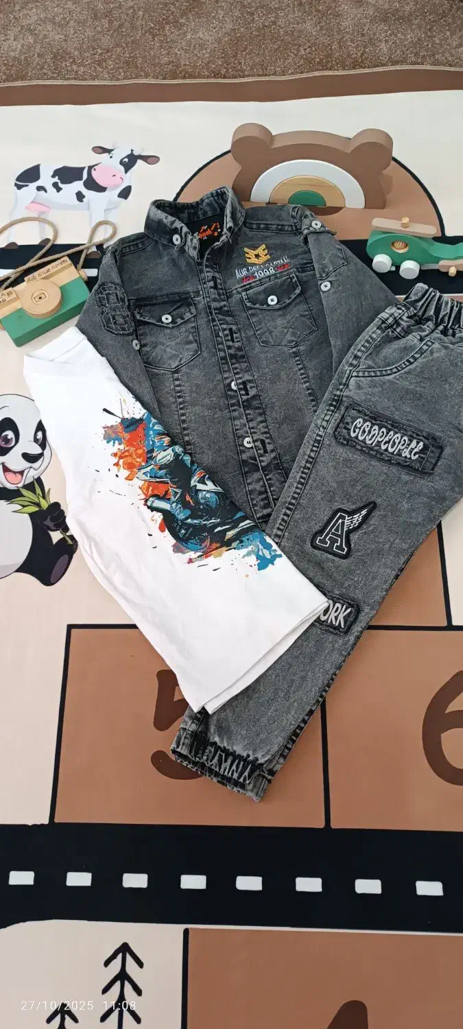 سه تیکه لی، شلوار ذغالی|کفش و لباس بچه|مشهد, مصلی (کارمندان اول)|دیوار